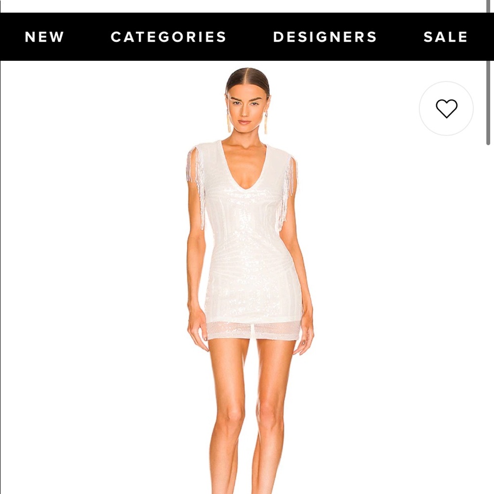 Revolve Superdown Carly Fringe white Dress